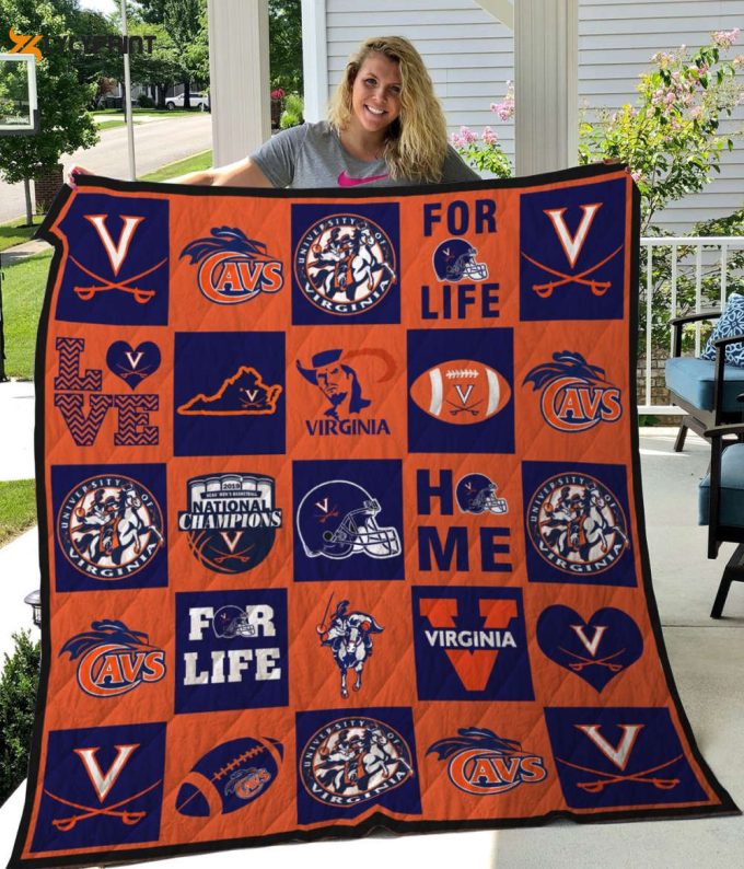Virginia Cavalier Quilt Blanket For Fans Home Decor Gift 3D 1