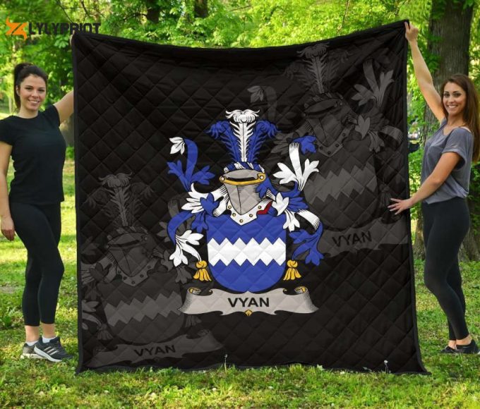 Vyan Ireland Irish Family Crest 3D Customized Quilt 1