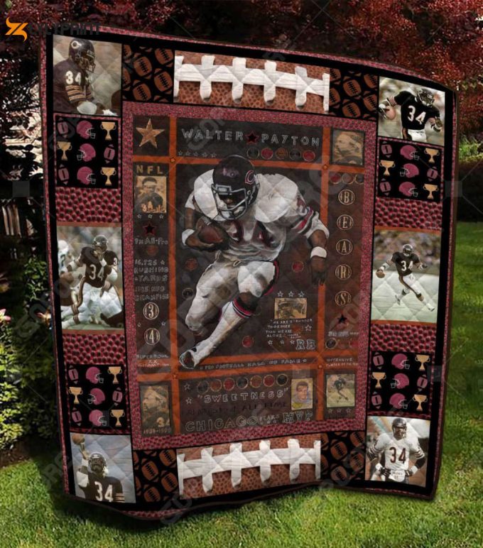 Walter Payton 3D Customized Quilt Blanket For Fans Home Decor Gift 1