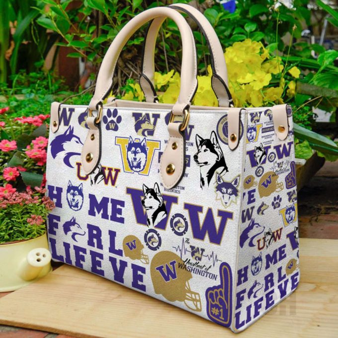 Washington Huskies Leather Handbag Gift For Women 2