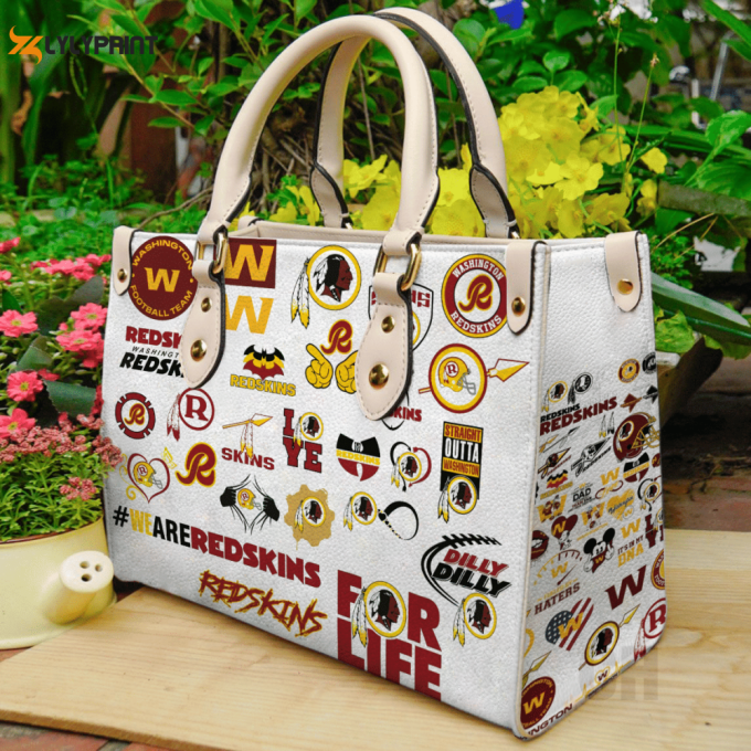 Stylish Washington Redskins Leather Hand Bag Gift For Women'S Day For Women S Day - Perfect Gift! 1