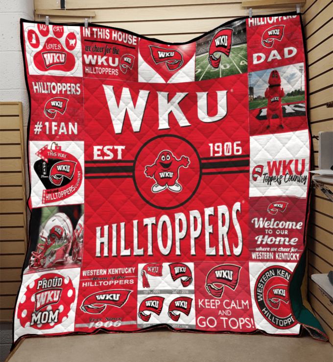 Western Kentucky Hilltoppers Quilt Blanket For Fans Home Decor Gift 2
