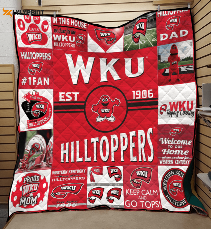 Western Kentucky Hilltoppers Quilt Blanket For Fans Home Decor Gift 1