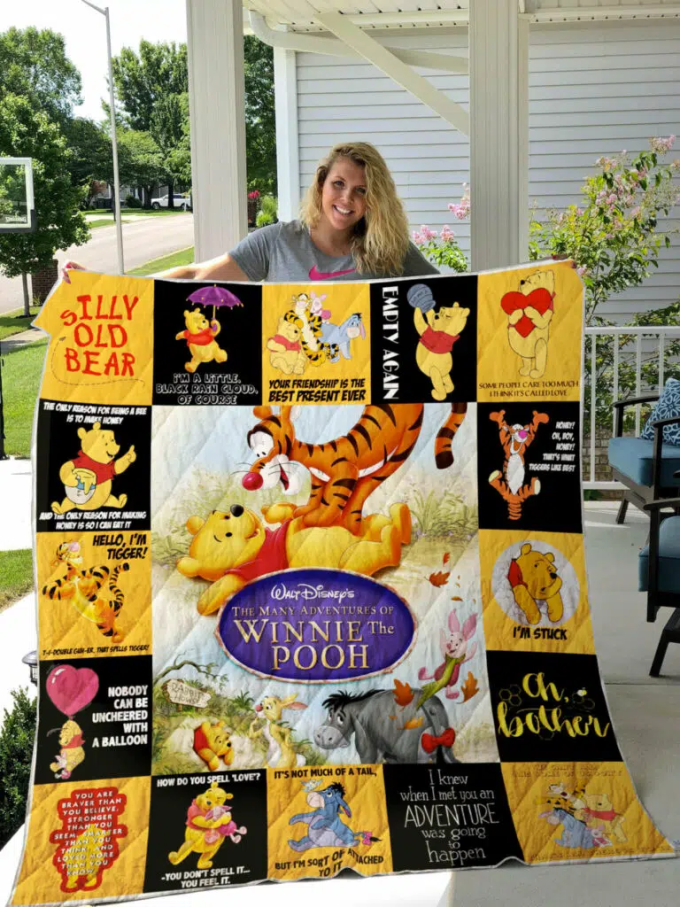 Winnie The Pooh Quilt Blanket For Fans Home Decor Giftg 2