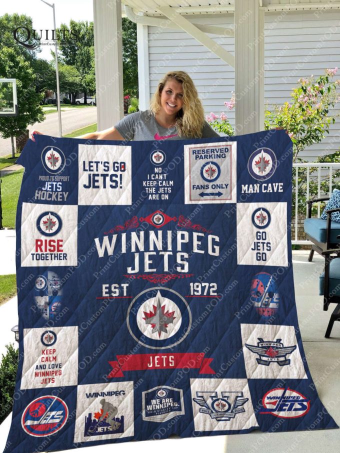 Winnipeg Jets 2 Quilt Blanket For Fans Home Decor Gift 2