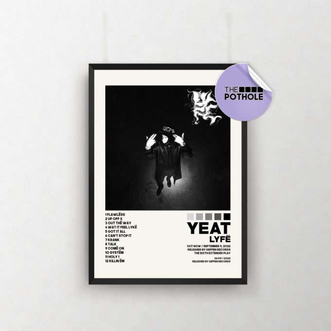Yeat Posters / Lyfe Poster, Album Cover Poster, Poster Print Wall Art, Music Band Poster, Home Decor, Yeat, Up 2 Me, Hiphop Poster, Lyfe 2
