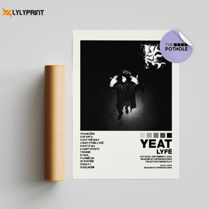 Yeat Posters / Lyfe Poster, Album Cover Poster, Poster Print Wall Art, Music Band Poster, Home Decor, Yeat, Up 2 Me, Hiphop Poster, Lyfe 1