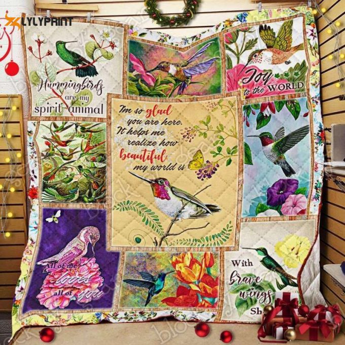 You Are So Beautiful Hummingbird 3D Customized Quilt 1