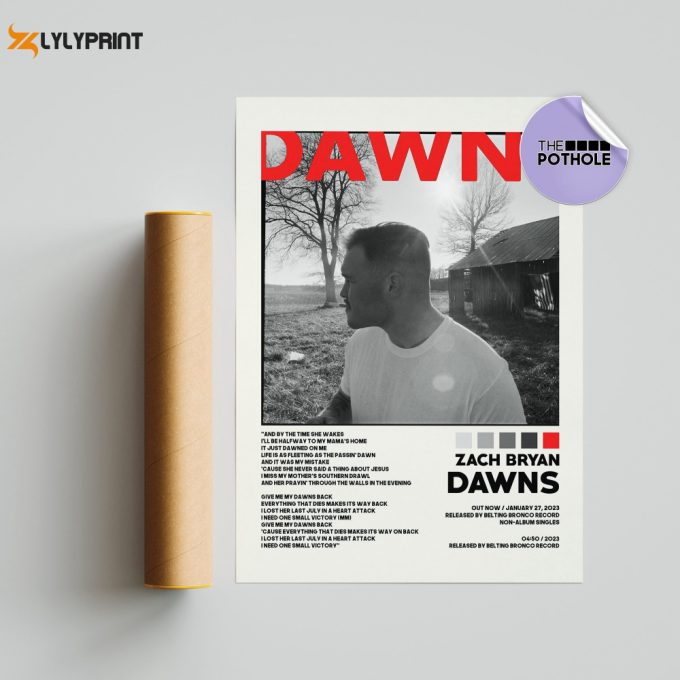 Zach Bryan Posters / Dawns Poster / Zach Bryan, Dawns, American Heartbreak, Album Cover Poster / Poster Print Wall Art, Custom Poster 1