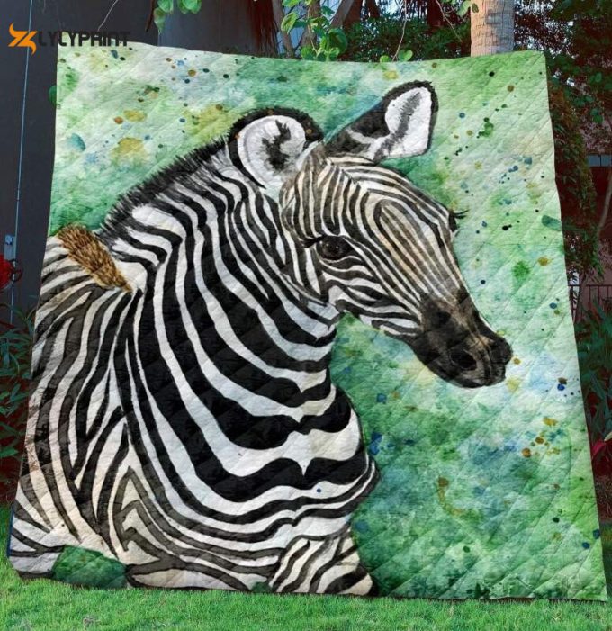 Zebra 3D Customized Quilt 1