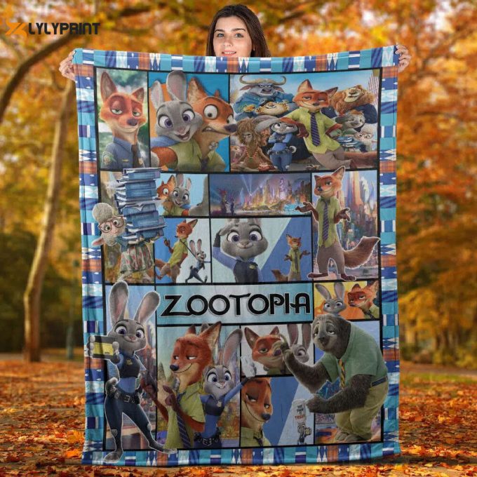 Zootopia Quilt Blanket For Fans Home Decor Gift 1