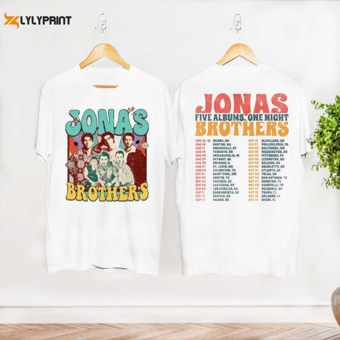 2 Sides Jonas Brothers Band Shirt, Five Albums One Night Tour 2024 Shirt, Jonas Brothers Fan Gift Shirt, Jonas Brothers Concert 2024 Tee