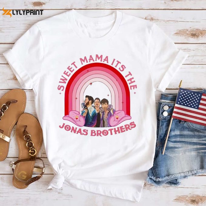 2024 Five Albums One Night Tour Shirt, Jonas Brothers Concert Shirt, Sweet Mama It'S The Jonas Brothers Shirt, Nick Joe Kevin Jonas Fan Tee 1