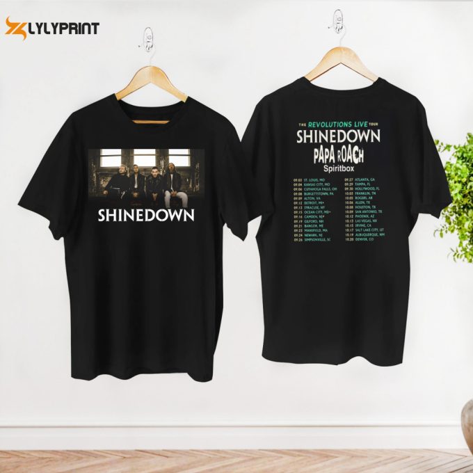 2024 The Revolutions Live Tour Shinedown T-Shirt, Shinedown Band Graphic Shirt, Rock Music Concert, Shinedown Fan Gift Shirt, Tour 2024 Tee 1