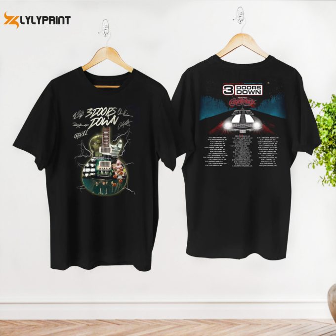 2024 Tour 3 Doors Down Band T-Shirt, Away From The Sun Anniversary Concert Shirt, 3 Doors Down Rock Band Shirt, 3 Doors Down Fan Gift Shirt 1
