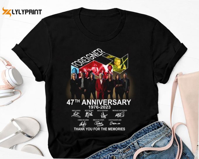 47Th Anniversary Foreigner Band Shirt, Rock Band Foreigner Shirt, Foreigner Tour 2024 Shirt, Foreigner Fan Gift Shirt, Foreigner Vintage Tee 1