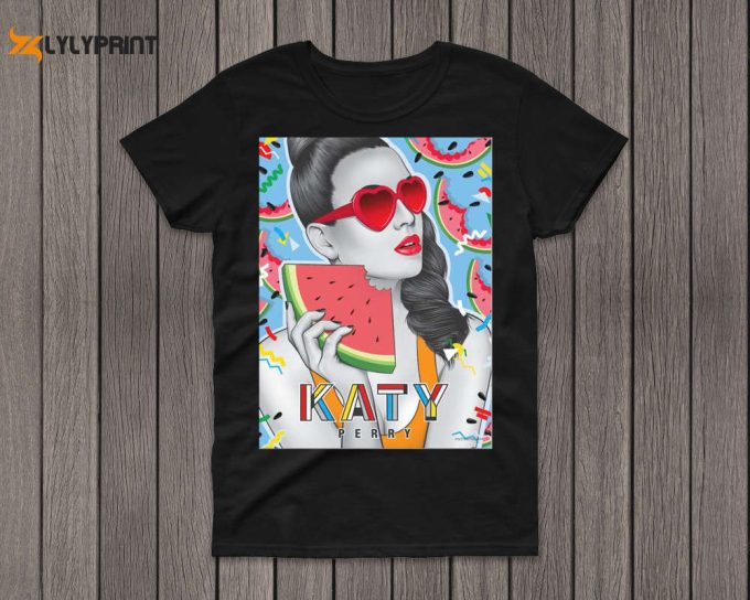 90S Graphic Tee, Katy Perry Vintage Shirt, Katy Perry Homage T-Shirt, Katy Perry Retro 90S Shirt, Katy Perry Monochrome Photography T-Shirt 1