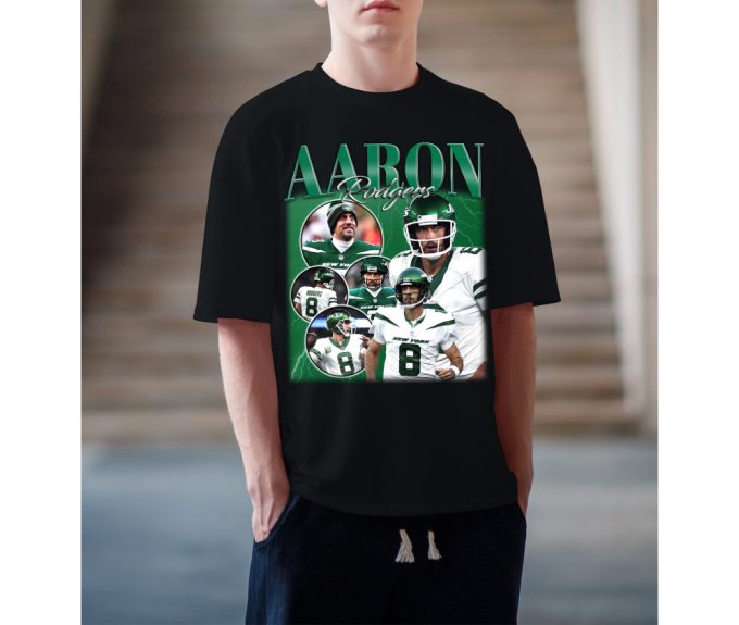 Aaron Rodgers Shirt, Aaron Rodgers T-Shirt, Aaron Rodgers Tees, Hip Hop Graphic Unisex Hoodie, Bootleg Retro 90'S Fans Gift, Trendy T-Shirt 3