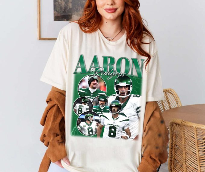 Aaron Rodgers Shirt, Aaron Rodgers T-Shirt, Aaron Rodgers Tees, Hip Hop Graphic Unisex Hoodie, Bootleg Retro 90'S Fans Gift, Trendy T-Shirt 4
