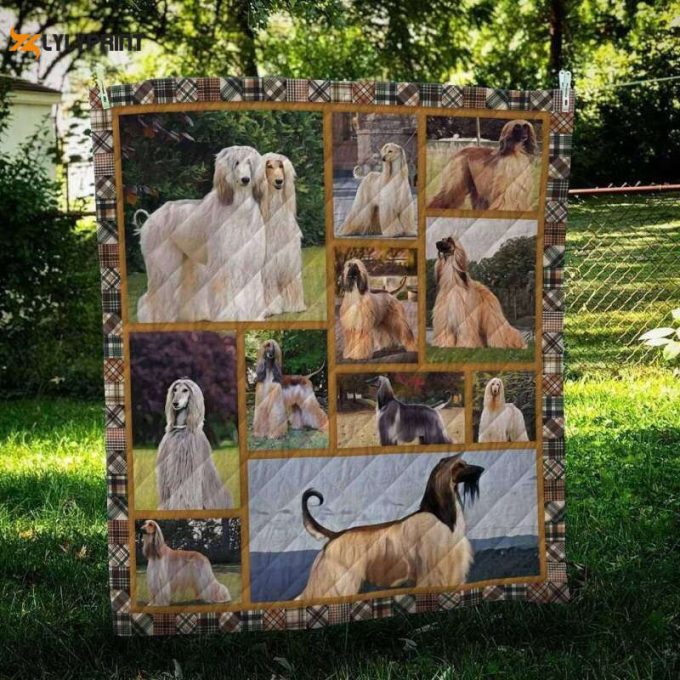 Afghan Hound Life 3D Customized Quilt 1
