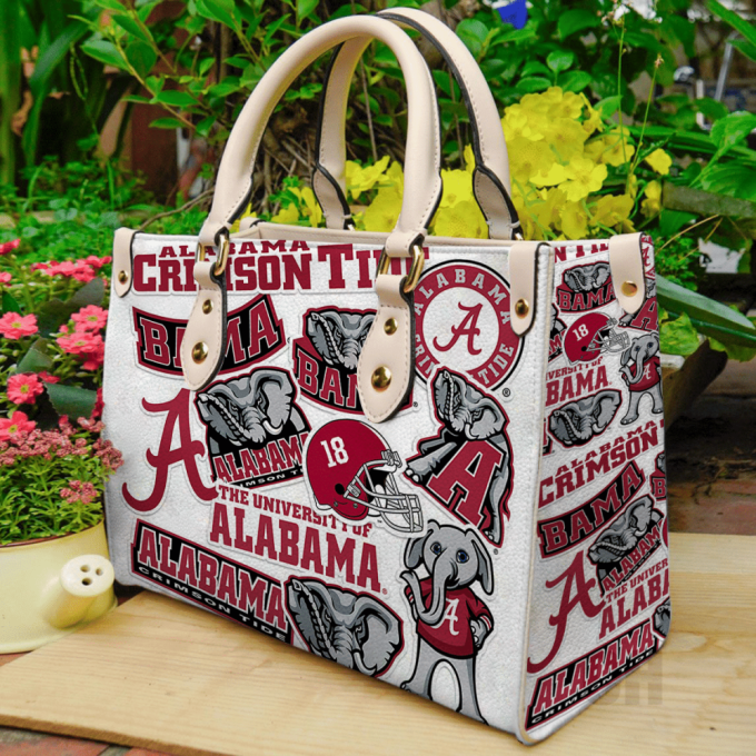 Stylish Alabama Crimson Tide Leather Hand Bag Gift For Women'S Day Gift For Women S Day - Shop Now! 2