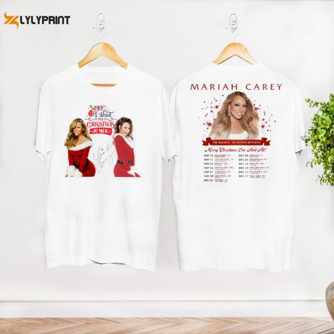 All I Want For Christmas Mariah Carey T-Shirt, Mariah Carey Christmas Tour 2024 Shirt, Mariah Carey Fan Shirt, Mariah Carey Signatures Shirt 1