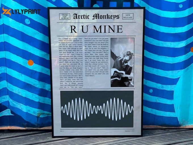 Arctic Monkeys &Amp;Quot;R U Mine&Amp;Quot; Album Cover Poster For Home Room Decor #Newspaper 1