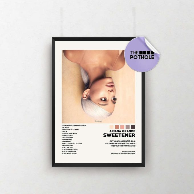Ariana Grande Posters / Sweetener Poster / Album Cover Poster, Poster Print Wall Art, Custom Poster, Thank U Next, Dangerous Woman 2
