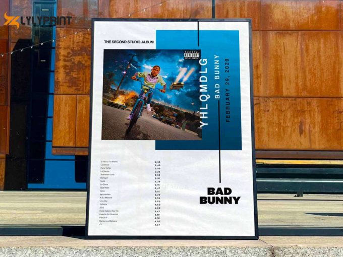 Bad Bunny &Amp;Quot;Yhlqmdlg&Amp;Quot; Album Cover Poster For Home Room Decor #3 1