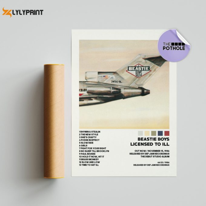 Beastie Boys Posters / Licensed To Ill Poster, Album Cover Poster, Print Wall Art, Poster, Home Decor, Beastie Boys, Licensed To Ill 1