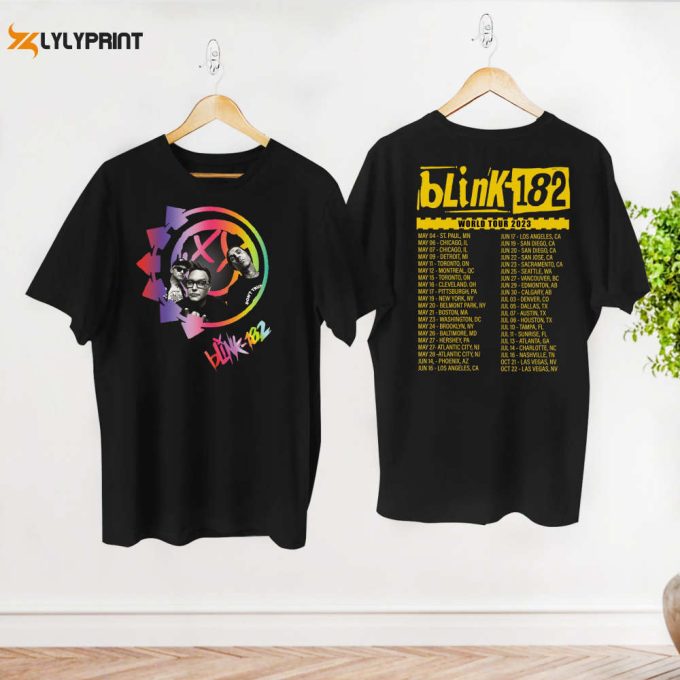 Blink 182 Band Vintage T-Shirt, Blink 182 World Tour 2024 Shirt, Blink 182 Merch Graphic Shirt, Blink 182 Fan Lovers Shirt, 2024 Tour Shirt 1