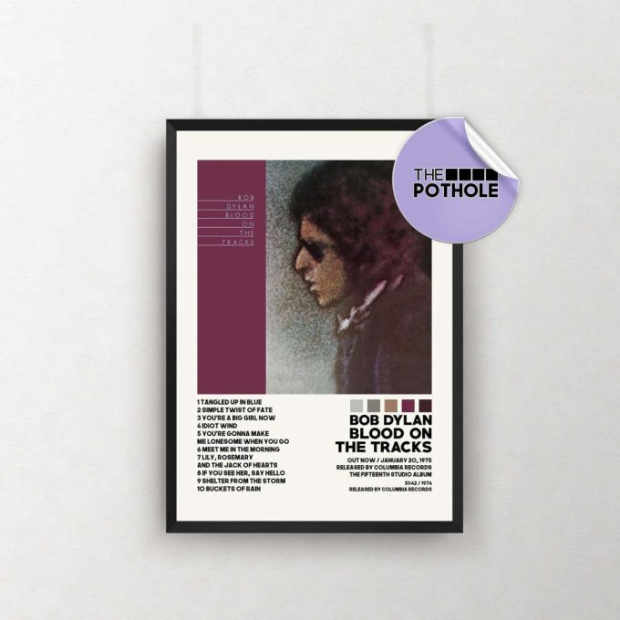 Bob Dylan Posters / Blood On The Tracks Poster / Album Cover Poster, Poster Print Wall Art, Custom Poster, Bob Dylan, Blood On The Tracks 2
