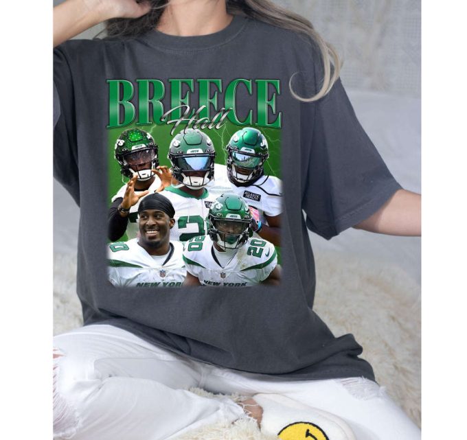 Breece Hall T-Shirt, Breece Hall Sweatshirt, Breece Hall Tees, Hip Hop Graphic, Unisex Shirt, Bootleg Retro 90'S Fans Gift, Trendy Shirt 2
