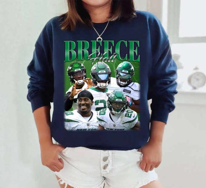 Breece Hall T-Shirt, Breece Hall Sweatshirt, Breece Hall Tees, Hip Hop Graphic, Unisex Shirt, Bootleg Retro 90'S Fans Gift, Trendy Shirt 4