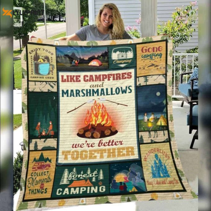 Camping Couple 3D Customized Quilt 1