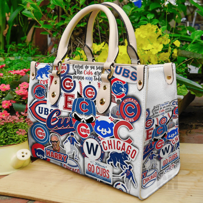 Chicago Cubs Leather Hand Bag Gift For Women'S Day: Perfect Women S Day Gift - Ch 2