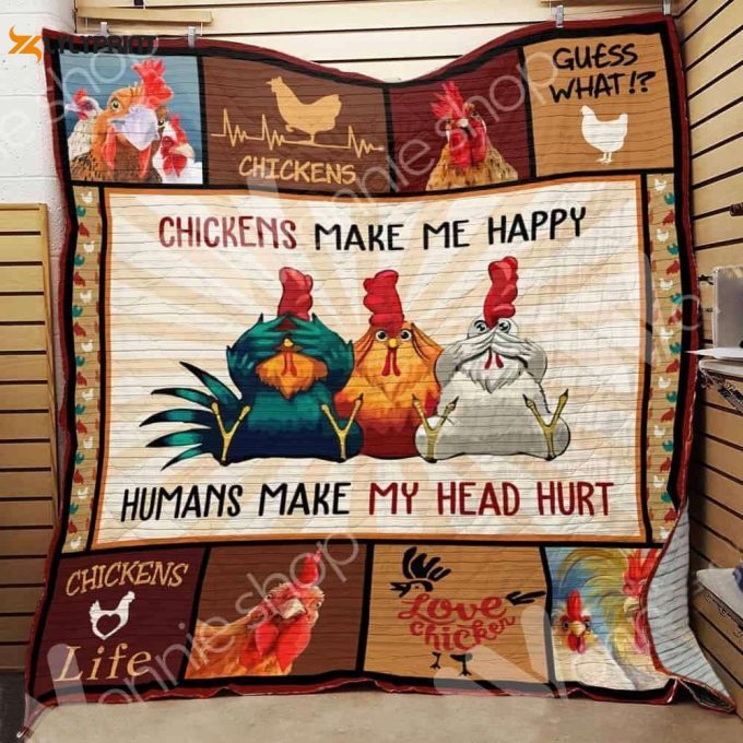 Chicken Kawesome 3D Customized Quilt 1
