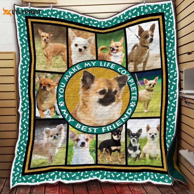 Chihuahua Dog 3D Customized Quilt 1