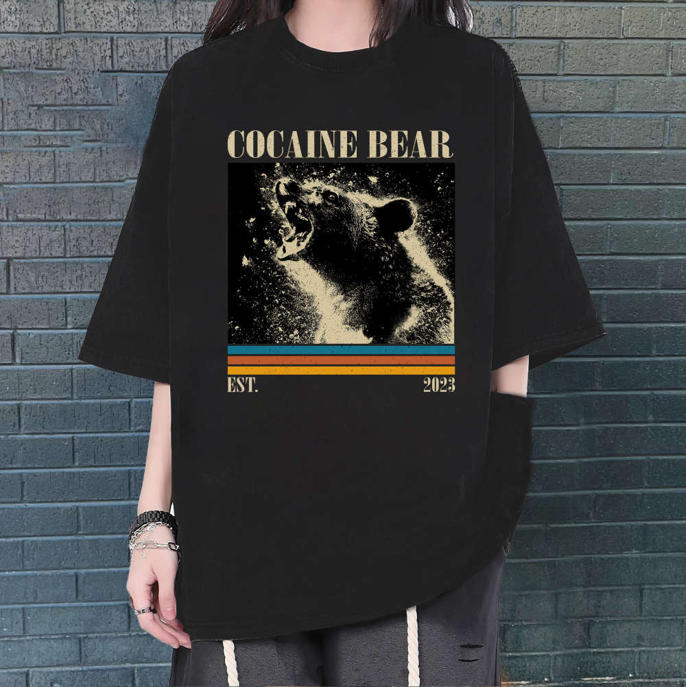 Cocaine Bear T-Shirt, Cocaine Bear Shirt, Cocaine Bear Sweatshirt, Unisex Shirt, Trendy Shirt, Retro Vintage, Unisex Shirt, Dad Gifts 573