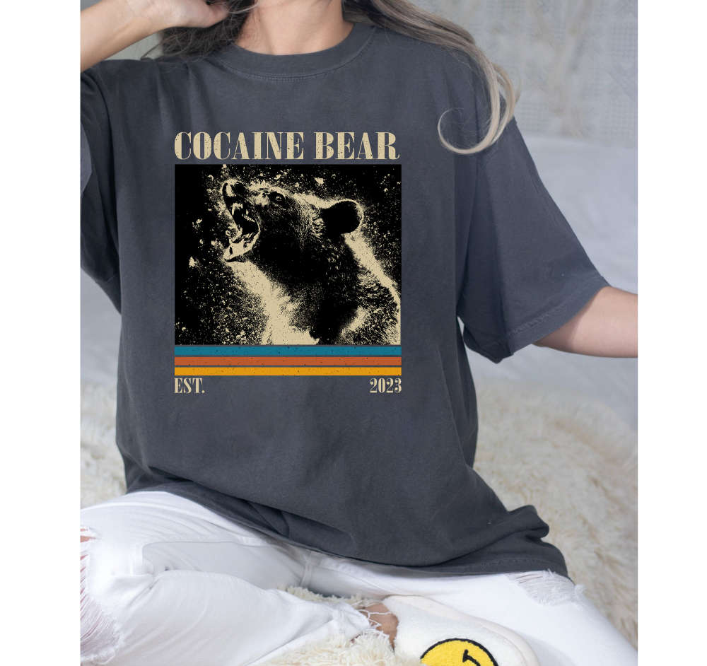 Cocaine Bear T-Shirt, Cocaine Bear Shirt, Cocaine Bear Sweatshirt, Unisex Shirt, Trendy Shirt, Retro Vintage, Unisex Shirt, Dad Gifts 509