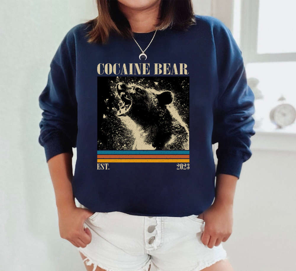 Cocaine Bear T-Shirt, Cocaine Bear Shirt, Cocaine Bear Sweatshirt, Unisex Shirt, Trendy Shirt, Retro Vintage, Unisex Shirt, Dad Gifts 511