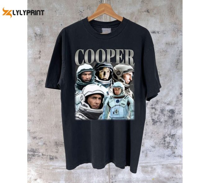 Shop Cooper Interstellar T-Shirt: Vintage Unisex Tee &Amp;Amp; Hoodie Collection 1