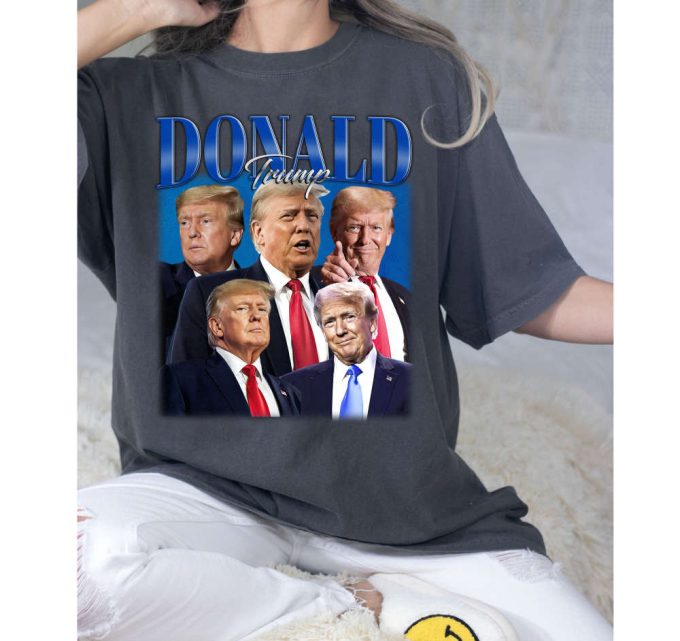 Custom Donald Trump Shirt, Vintage Donald Trump T-Shirt, Hip Hop Graphic Unisex Hoodie, Bootleg Retro 90'S Fans Gift, Trendy Shirt 3