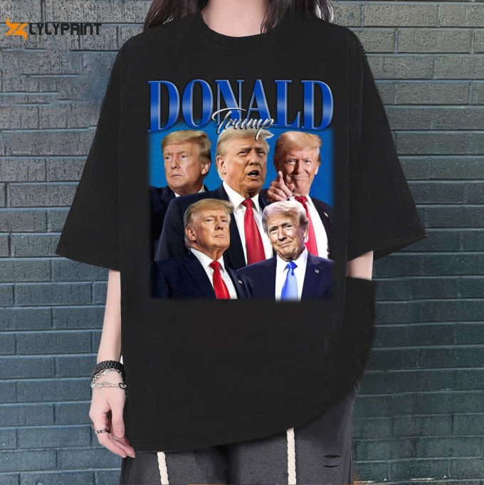 Custom Donald Trump Shirt, Vintage Donald Trump T-Shirt, Hip Hop Graphic Unisex Hoodie, Bootleg Retro 90'S Fans Gift, Trendy Shirt 1
