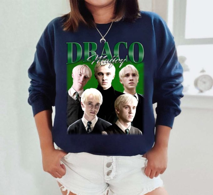 Custom Draco Malfoy Shirt, Vintage Draco Malfoy T-Shirt, Hip Hop Graphic Unisex Hoodie, Bootleg Retro 90'S Fans Gift, Trendy Shirt 3