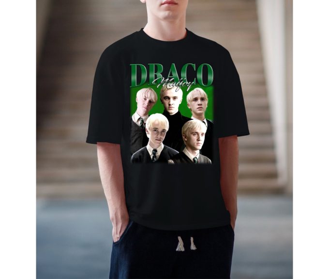 Custom Draco Malfoy Shirt, Vintage Draco Malfoy T-Shirt, Hip Hop Graphic Unisex Hoodie, Bootleg Retro 90'S Fans Gift, Trendy Shirt 4