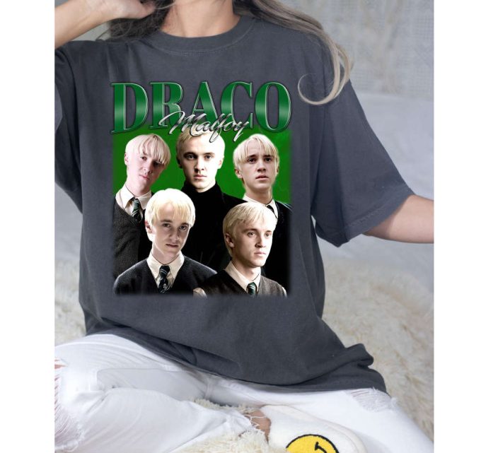 Custom Draco Malfoy Shirt, Vintage Draco Malfoy T-Shirt, Hip Hop Graphic Unisex Hoodie, Bootleg Retro 90'S Fans Gift, Trendy Shirt 5