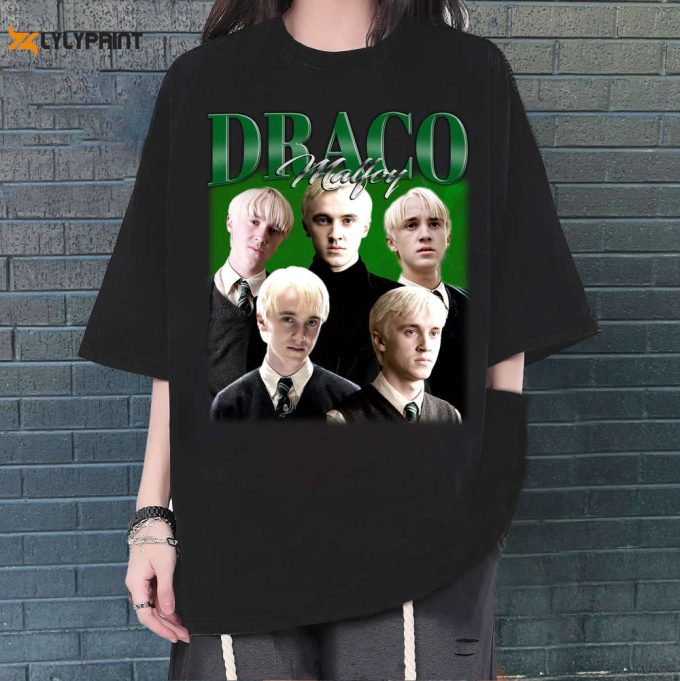 Custom Draco Malfoy Shirt, Vintage Draco Malfoy T-Shirt, Hip Hop Graphic Unisex Hoodie, Bootleg Retro 90'S Fans Gift, Trendy Shirt 1