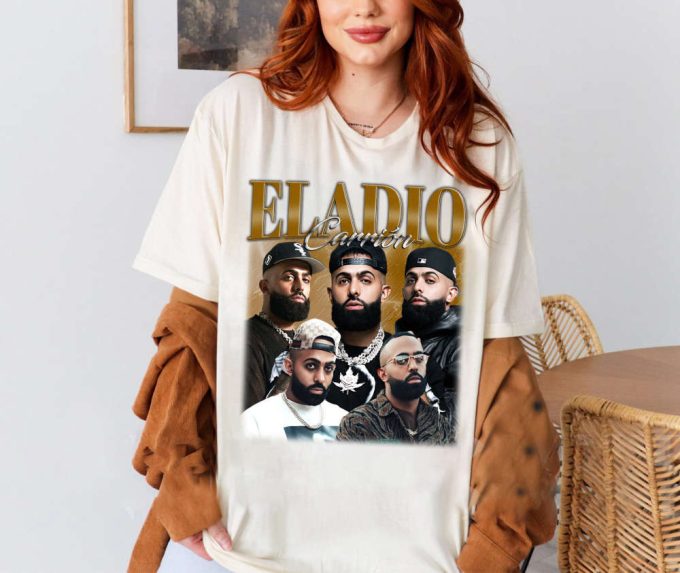 Custom Eladio Carrión Shirt, Vintage Eladio Carrión T-Shirt, Hip Hop Graphic Unisex Hoodie, Bootleg Retro 90'S Fans Gift, Trendy Shirt 2