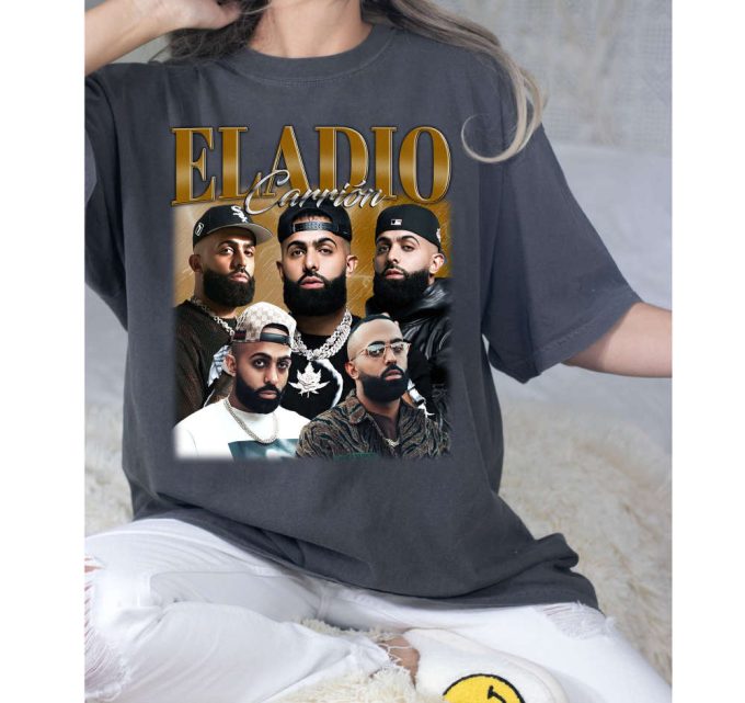 Custom Eladio Carrión Shirt, Vintage Eladio Carrión T-Shirt, Hip Hop Graphic Unisex Hoodie, Bootleg Retro 90'S Fans Gift, Trendy Shirt 3